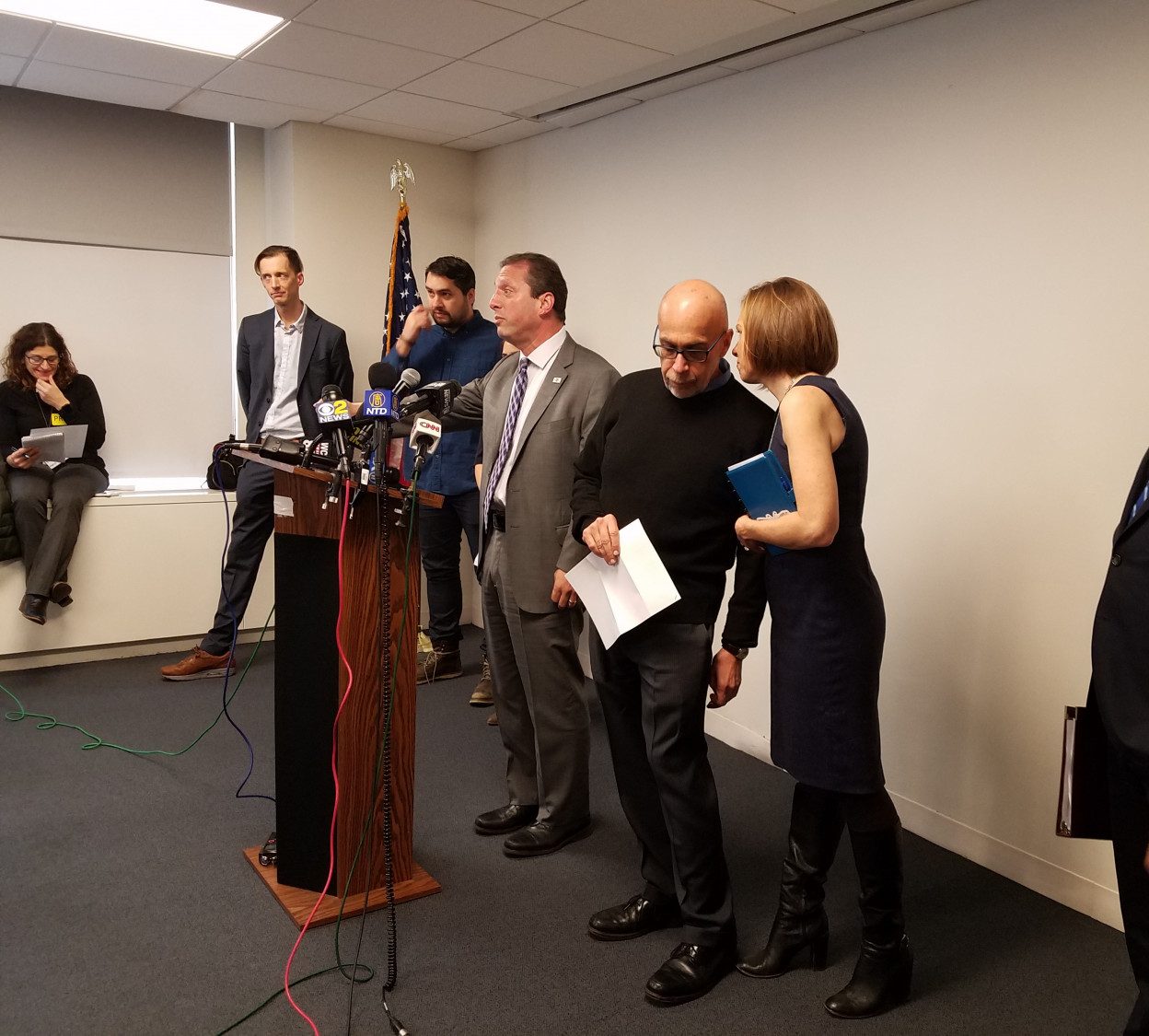 Amazon HQ2 Briefing with Seattle Council and Union on Jan. 7, 2019, in Manhattan, New York. (Miguel Moreno/NTD News)
