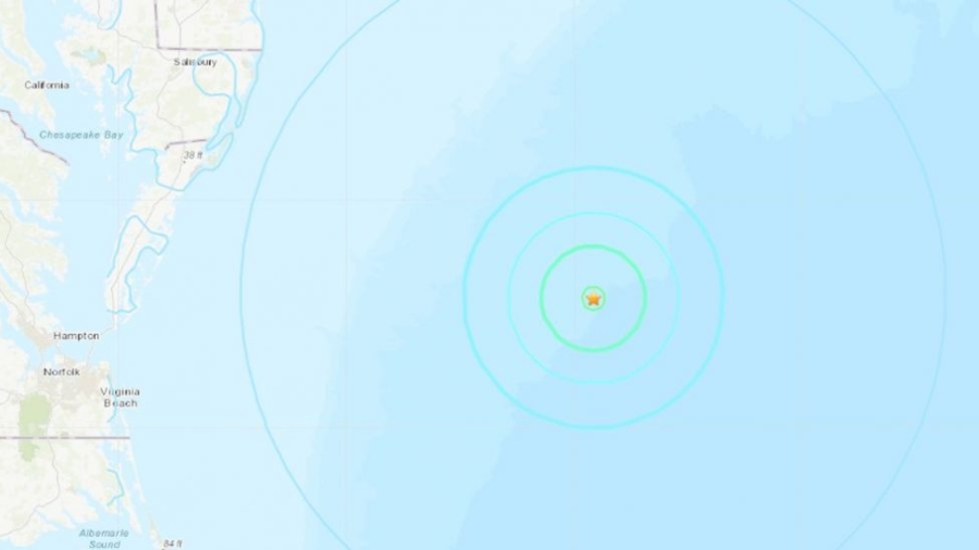 Earthquake Reported Off Coast of Maryland