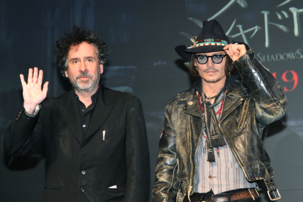 US actor Johnny Depp (R) and film director Tim Burton (L) pose at the "Dark Shadow" press conference in Tokyo, May 13, 2012. (Toshifumi Kitamura/AFP/Getty Images)