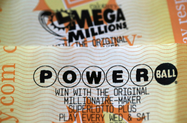 powerball and mega millions lottery tickets.