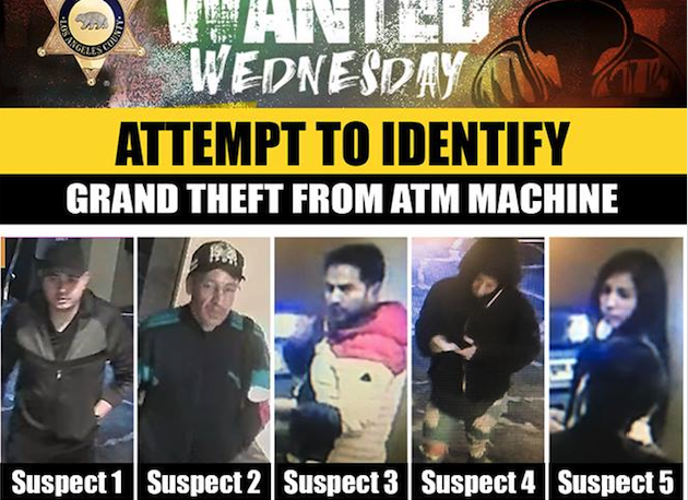 5 Suspects Hacked ATMs and Stole Thousands: Los Angeles Sheriff’s Department