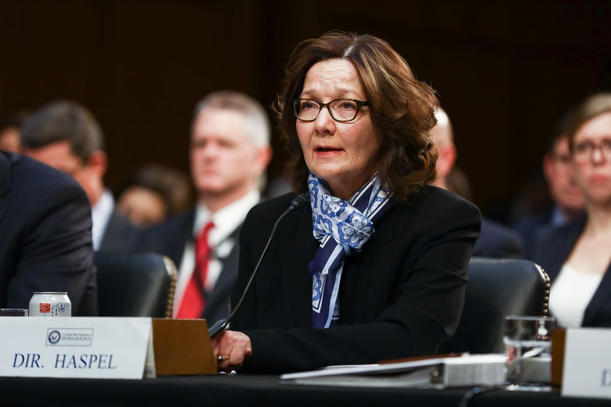 CIA Director Gina Haspel testifies at a hearing in front of the Senate Intelligence Committee in Congress in Washington on Jan. 29, 2019. (Charlotte Cuthbertson/The Epoch Times)