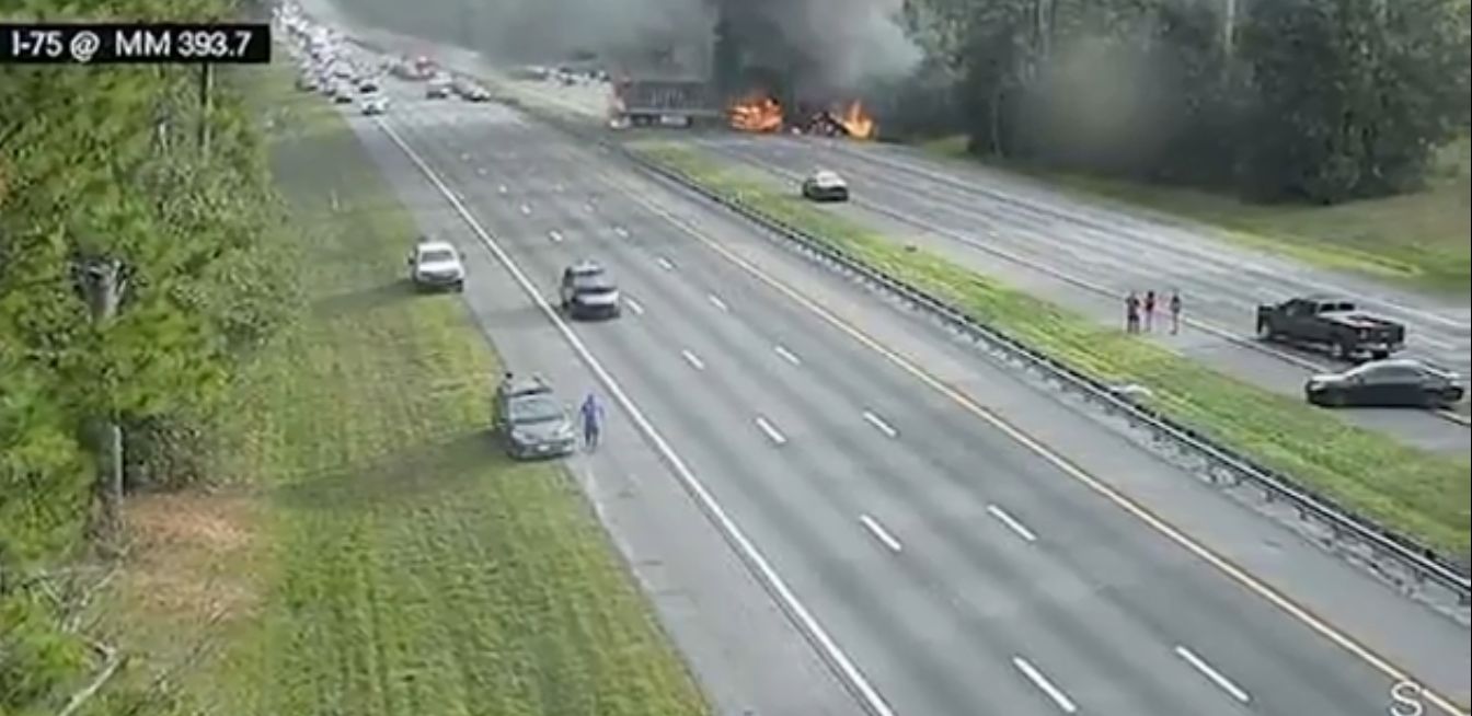 At least six people have died and more were injured in a fiery crash near Gainseville, Florida, on Jan. 3, said officials. (CNN)