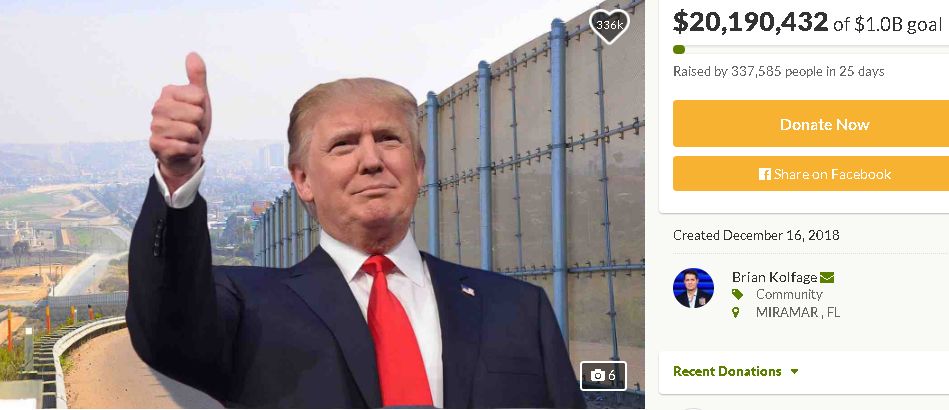 Donors will get their money on April 11 unless they choose to donate their contribution to campaign creator Brian Kolfage’s new venture, CBS News reported. (GoFundMe)