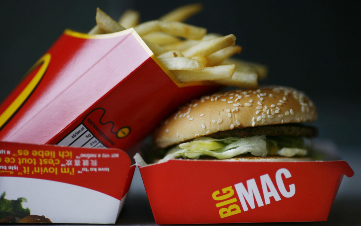 A Big Mac hamburger and french fries in London, UK, on Aug. 6, 2008. (Ben Stansall/AFP/Getty Images)
