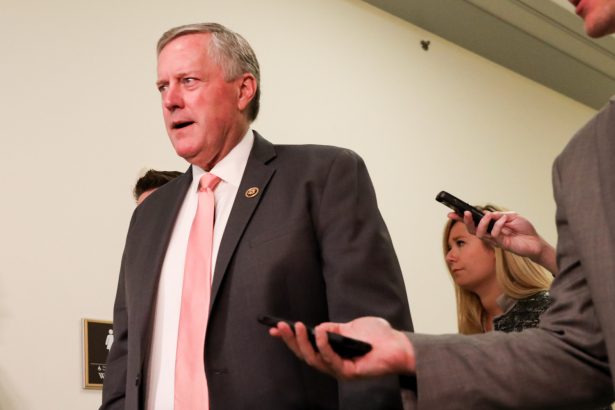 Rep. Mark Meadows (R-N.C.) speaks to media on June 27, 2018. (Samira Bouaou/The Epoch Times)