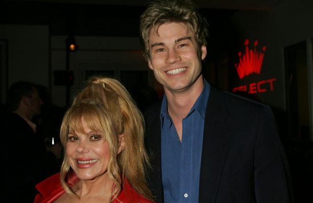Actress Charo (L) and her son Shel attend the William Morris Agency Grammy Party in Beverly Hills, Calif., on Feb. 8, 2006. (David Livingston/Getty Images)