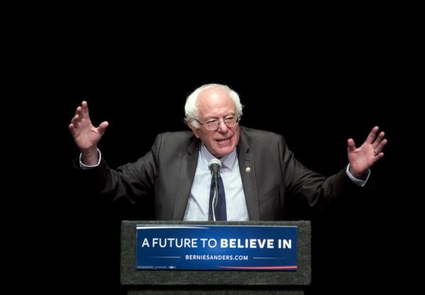 Democratic presidential candidate Sen. Bernie Sanders (I-Vt.) delivers his "Where We Go From Here" speech in Albany, N.Y., on June 24, 2016. (Mike Groll/AP Photo)