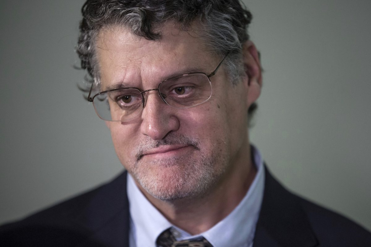 Fusion GPS Co-Founder Glenn Simpson in the Rayburn Office Building on Capitol Hill, where he testified before the House Judiciary and Oversight Committee on Oct. 16, 2018. (Zach Gibson/Getty Images)