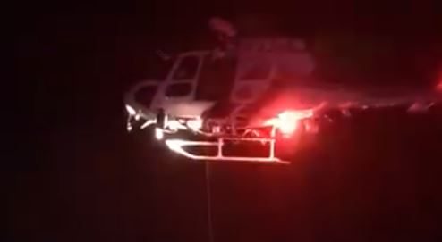 Helicopter Crew Rescues Man From Car in Yucca Valley Flash Floods