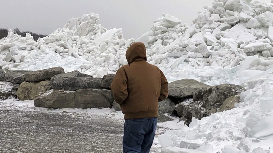 High Winds Cut Power, Inundate Lake Erie Shoreline With Ice