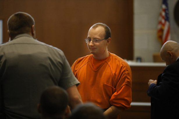 Jake Patterson appears for his preliminary hearing at Barron County Circuit Court in Barron, Wis. on Feb. 6, 2019. (T'xer Zhon Kha/The Post-Crescent via AP, Pool)