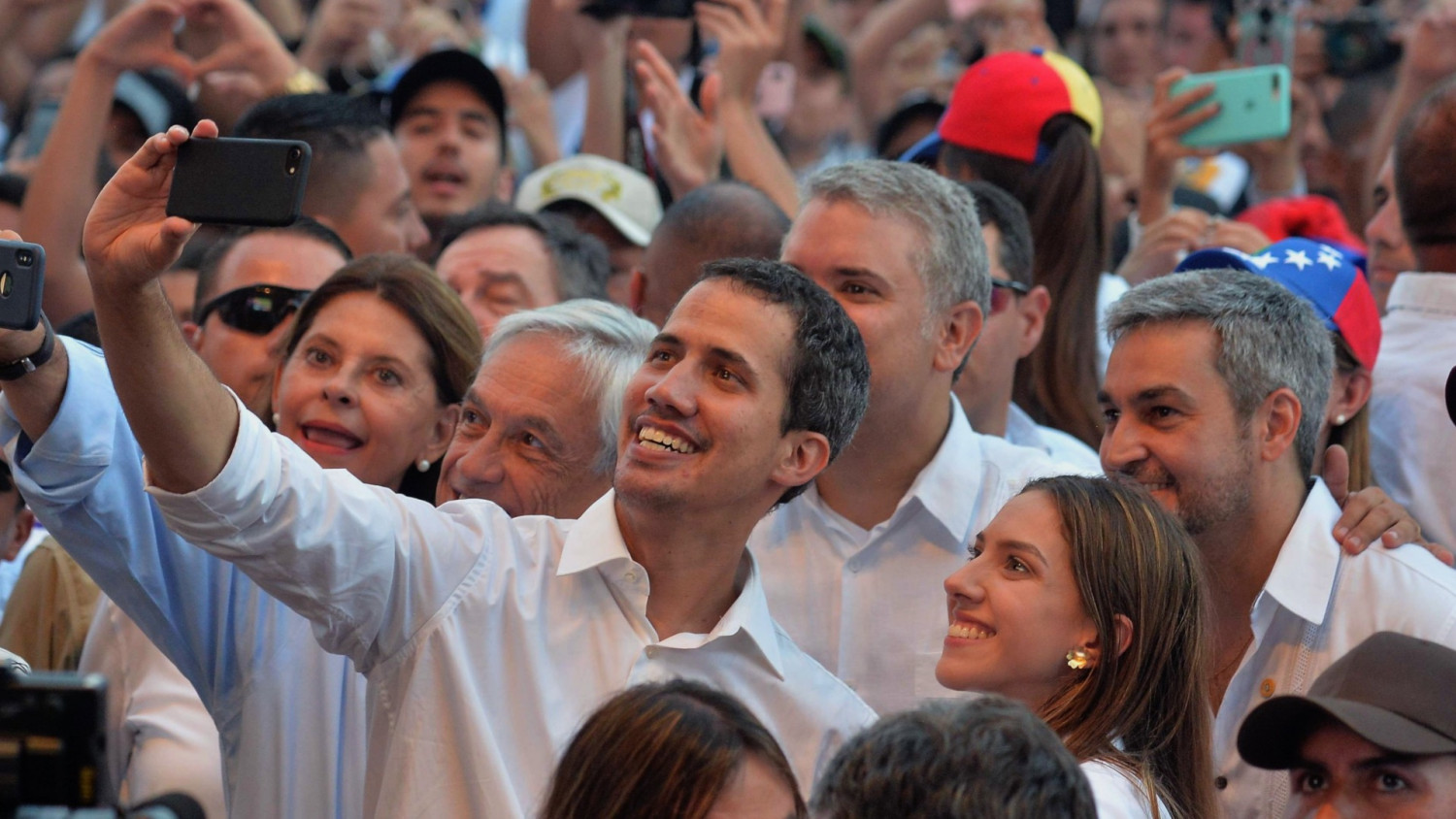 Venezuelan Opposition Leader Guaidó Makes Surprise Appearance as Thousands Attend Venezuela Aid Concert