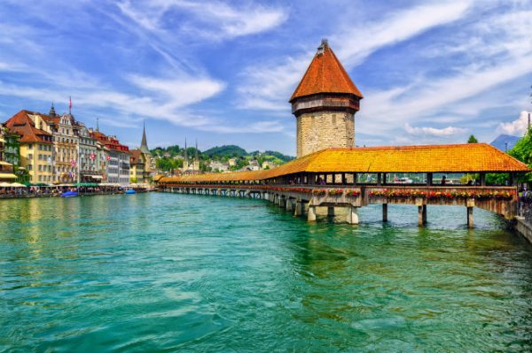 Chapel Bridge in Lucerne, Switzerland . (Shutterstock)