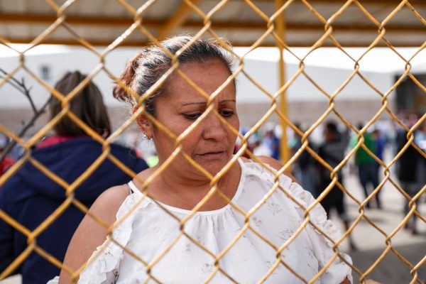 Honduran migrant Iris Rodriguez Portillo is part of a caravan staying in an old factory in Piedras Negras, Mexico, on Feb. 15, 2019. (Charlotte Cuthbertson/The Epoch Times)
