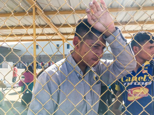 Honduran Marvin Ruiz is part of a migrant caravan staying in an old factory in Piedras Negras, Mexico, on Feb. 15, 2019. (Charlotte Cuthbertson/The Epoch Times)
