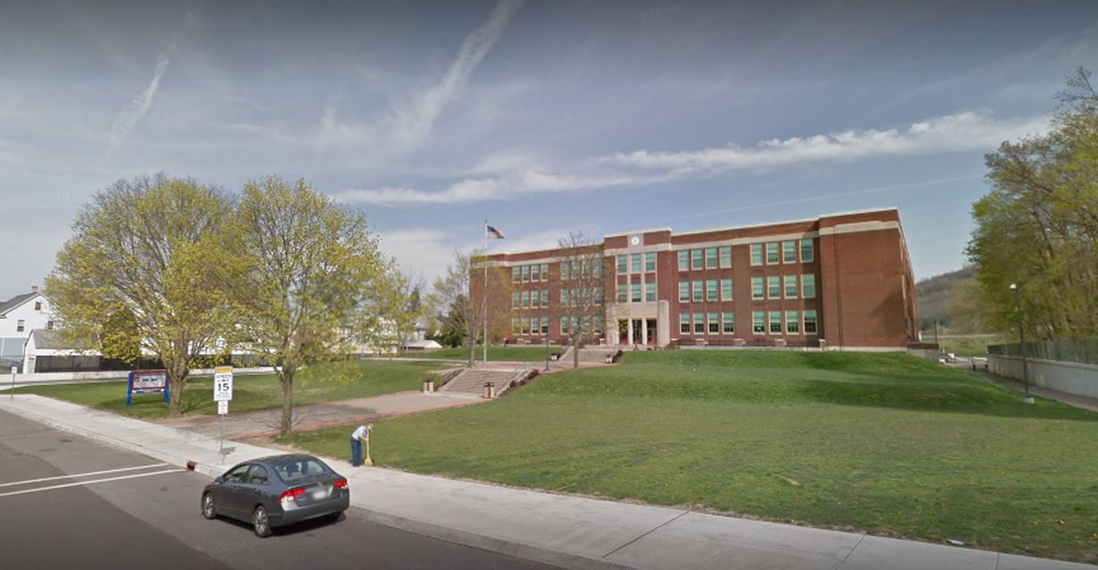 Four students, all 12 years old, were allegedly strip-searched by officials at East Middle School in Binghamton, N.Y. (Google Street View)