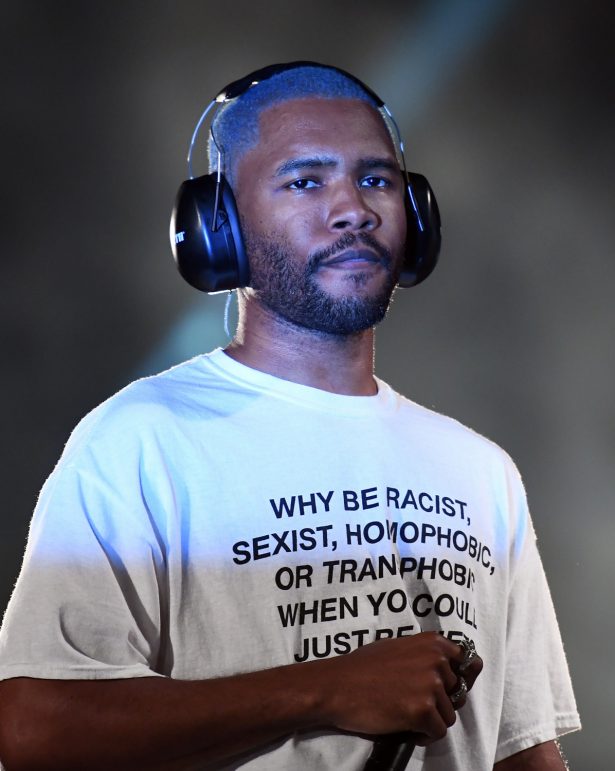 Frank Ocean performs while wearing a shirt like the one Emery wore to school at the 2017 Panorama Music Festival on Randall's Island in New York City on July 28, 2017. (Angela Weiss/AFP/Getty Images)