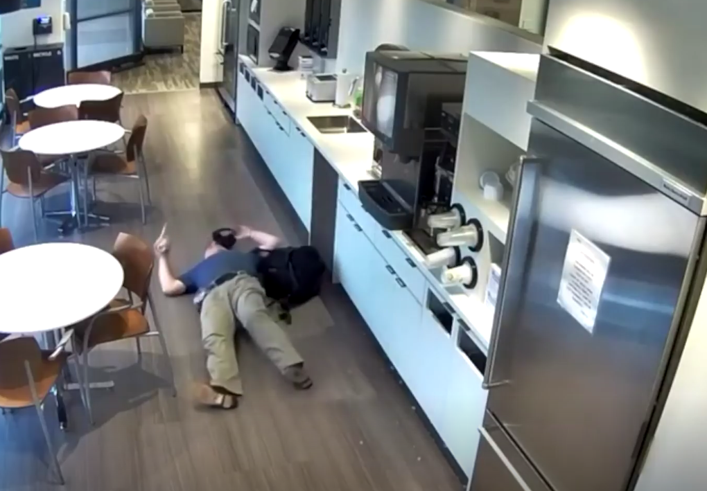 Prosecutors said he stayed on the floor and waited until someone found him. (Middlesex County Prosecutor's Office)