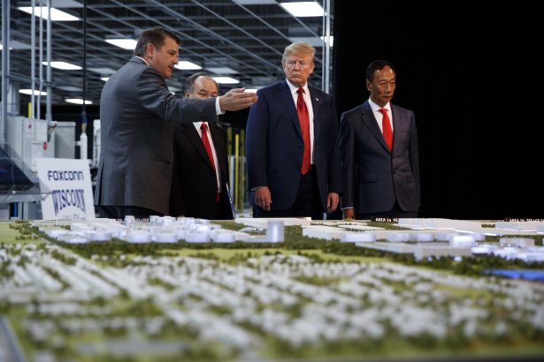 trump tours foxconn