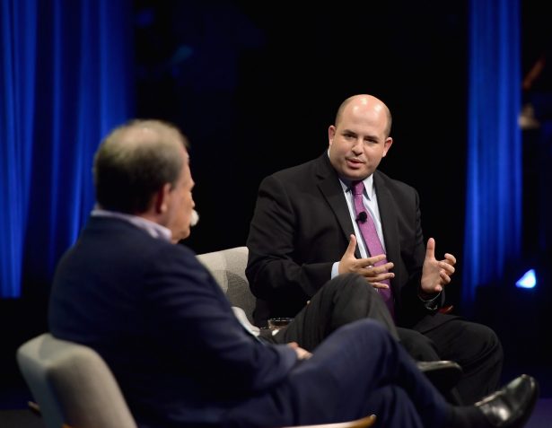 Senior Media Correspondent at CNN Brian Stelter speaks onstage at an event in Beverly Hills, Cali. on October 9, 2018. (Matt Winkelmeyer/Getty Images)