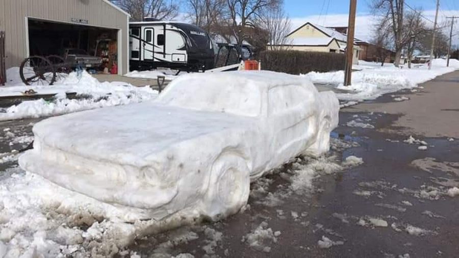 Snow Car Inspired by Ford Mustang Gets a Parking Ticket