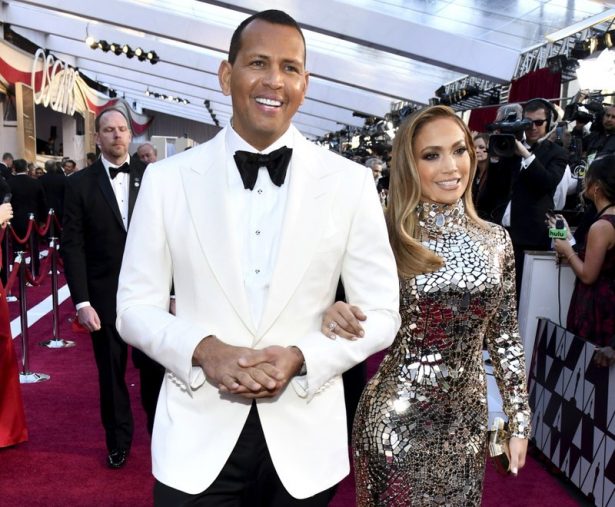 Alex Rodriguez, left, and Jennifer Lopez