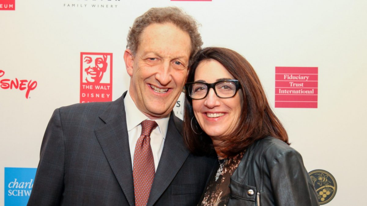 Larry and Pamela Baer pose for a photo on the red carpet during The Walt Disney Family Museum's 3rd Annual Fundraising Gala at the Golden Gate Club in San Francisco, Calif., on Nov. 7, 2017. (Kelly Sullivan/Getty Images for The Walt Disney Family Museum)