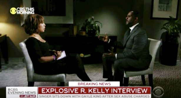 In this frame from video provided by CBS, R. Kelly talks during an interview with Gayle King on "CBS This Morning" broadcast Wednesday, March 6, 2019. (CBS via AP)