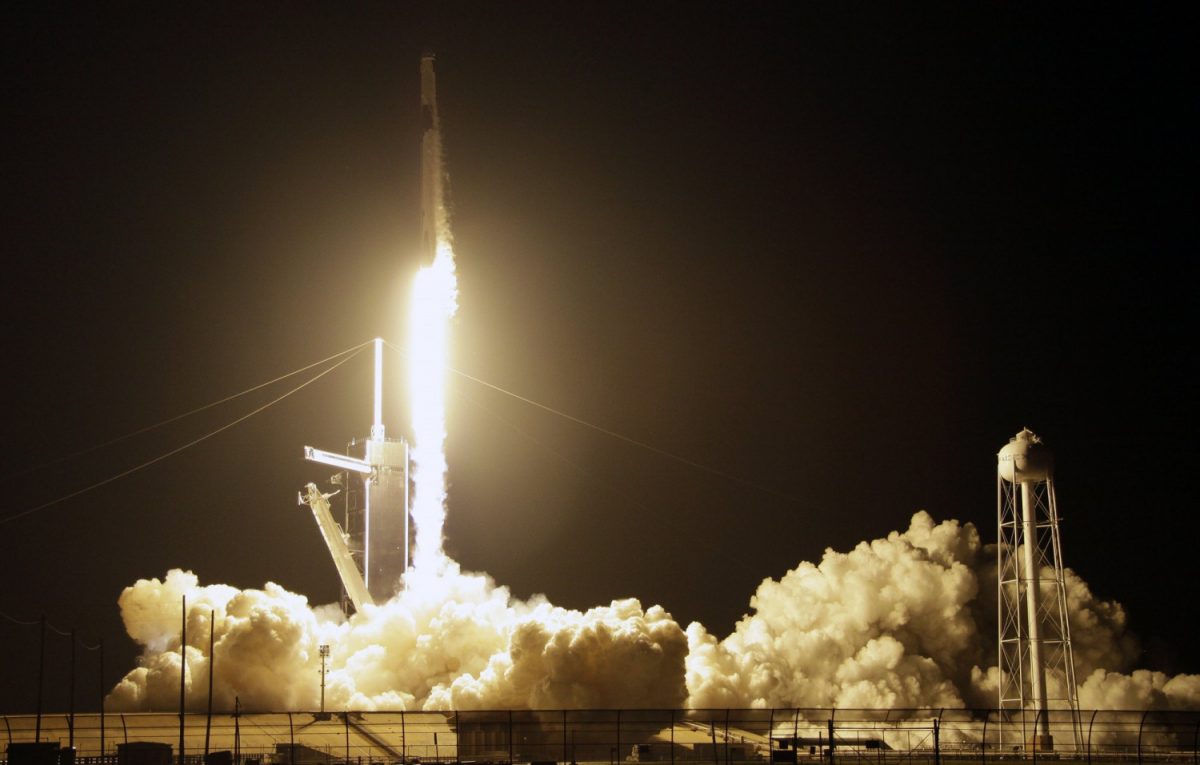 A SpaceX Falcon 9 rocket with a demo Crew Dragon spacecraft lifts off from pad 39A on an uncrewed test flight to the International Space Station at the Kennedy Space Center in Cape Canaveral, Fla., on March 2, 2019. (Terry Renna/AP Photo)