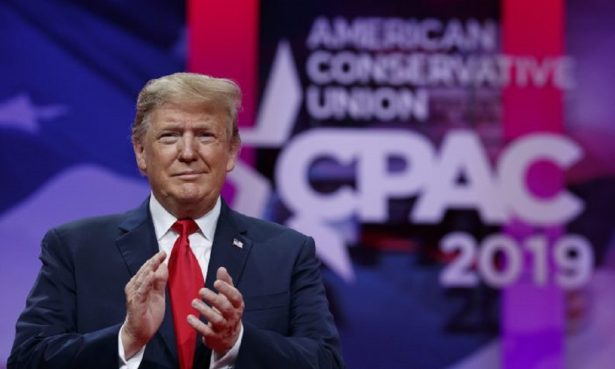 President Trump arrives to speak at Conservative Political Action Conference, CPAC 2019, in Oxon Hill, Md., on March 2, 2019. (Carolyn Kaster/AP Photo)