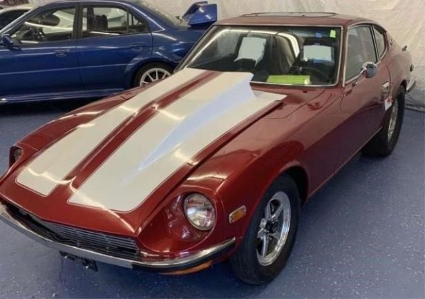 A 1972 Datsun 240Z up for auction after being seized by an admitted drug dealer. As of March 19, 2019, the highest bid was $7,300. (Apple Auctioneering)