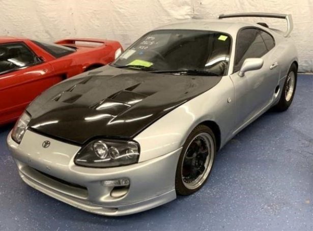 A 1993 Toyota Supra Pro-Street/Strip up for auction after being seized by an admitted drug dealer. As of March 19, 2019, the highest bid was $18,075. (Apple Auctioneering)