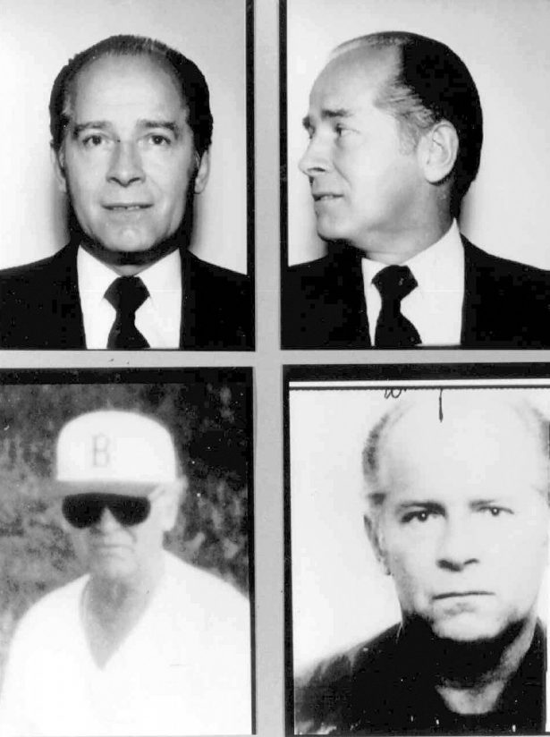 FBI handout file photos from 1980s of Boston mobster James "Whitey" Bulger, who died Tuesday, Oct. 30, 2018, in a West Virginia prison while serving a life sentence. (FBI via AP, File)