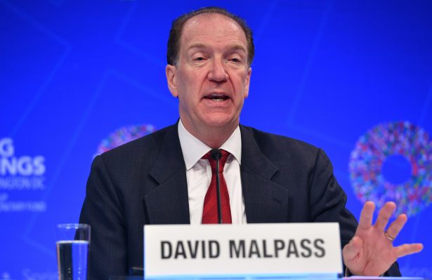 World Bank President David Malpass during the International Monetary Fund & World Bank Spring Meetings at IMF Headquarters in Washington on April 11, 2019. (Mandel Ngan/AFP/Getty Images)