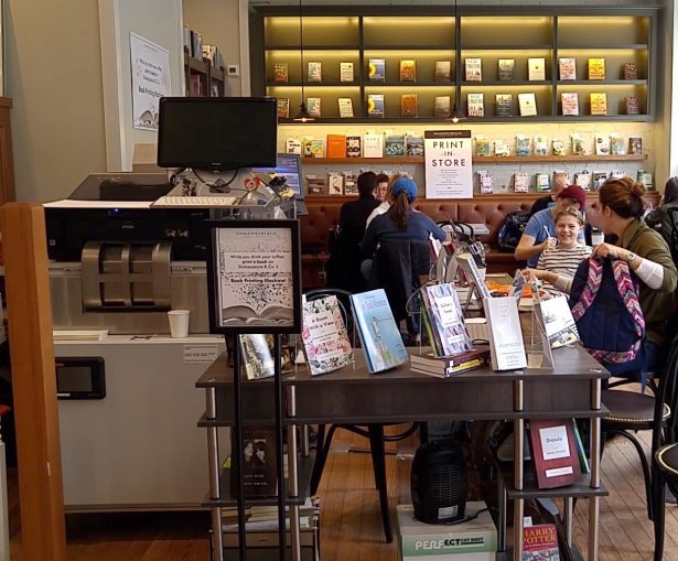 The Espresso Book Machine at Shakespeare & Co. bookstore, Broadway, on March 13, 2019. (Keng Onn Wong, The Epoch Times)