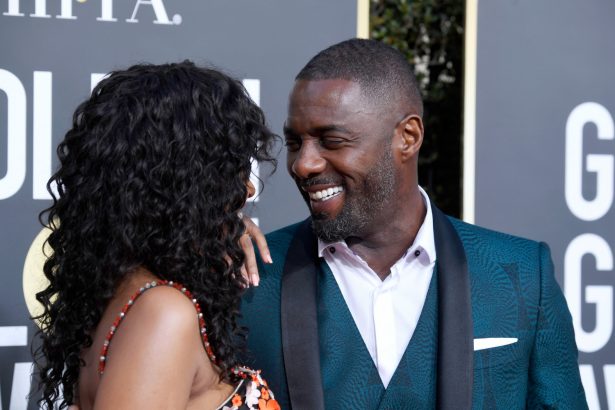 Sabrina Dhowre (L) and Idris Elba attend the 76th Annual Golden Globe Awards, Beverly Hills, Calif., Jan. 6, 2019. (Frazer Harrison/Getty Images)