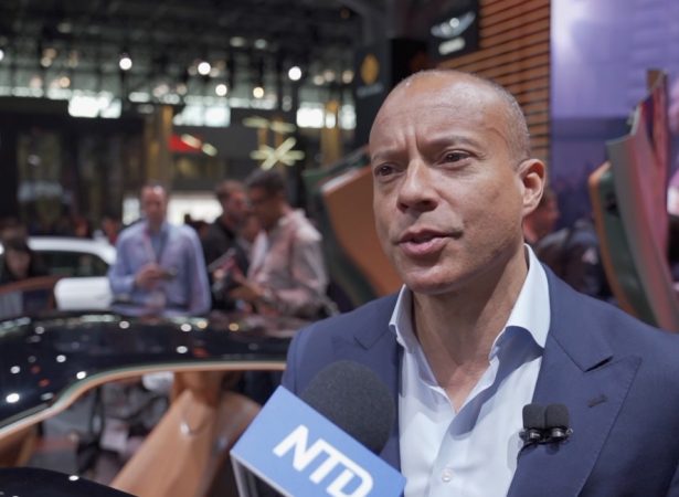 Manfred Fitzgerald, executive vice president and global head of Genesis, at the New York International Auto Show in N.Y. on April 17, 2019. (Shenghua Sung/NTD)