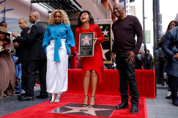 Actor Taraji P. Henson poses with Mary J. Blige and director John Singleton after receiving a star on Hollywood's Walk of Fame in Los Angeles, Calif., U.S., on Jan. 28, 2019. (Mike Blake/Reuters/File Photo)