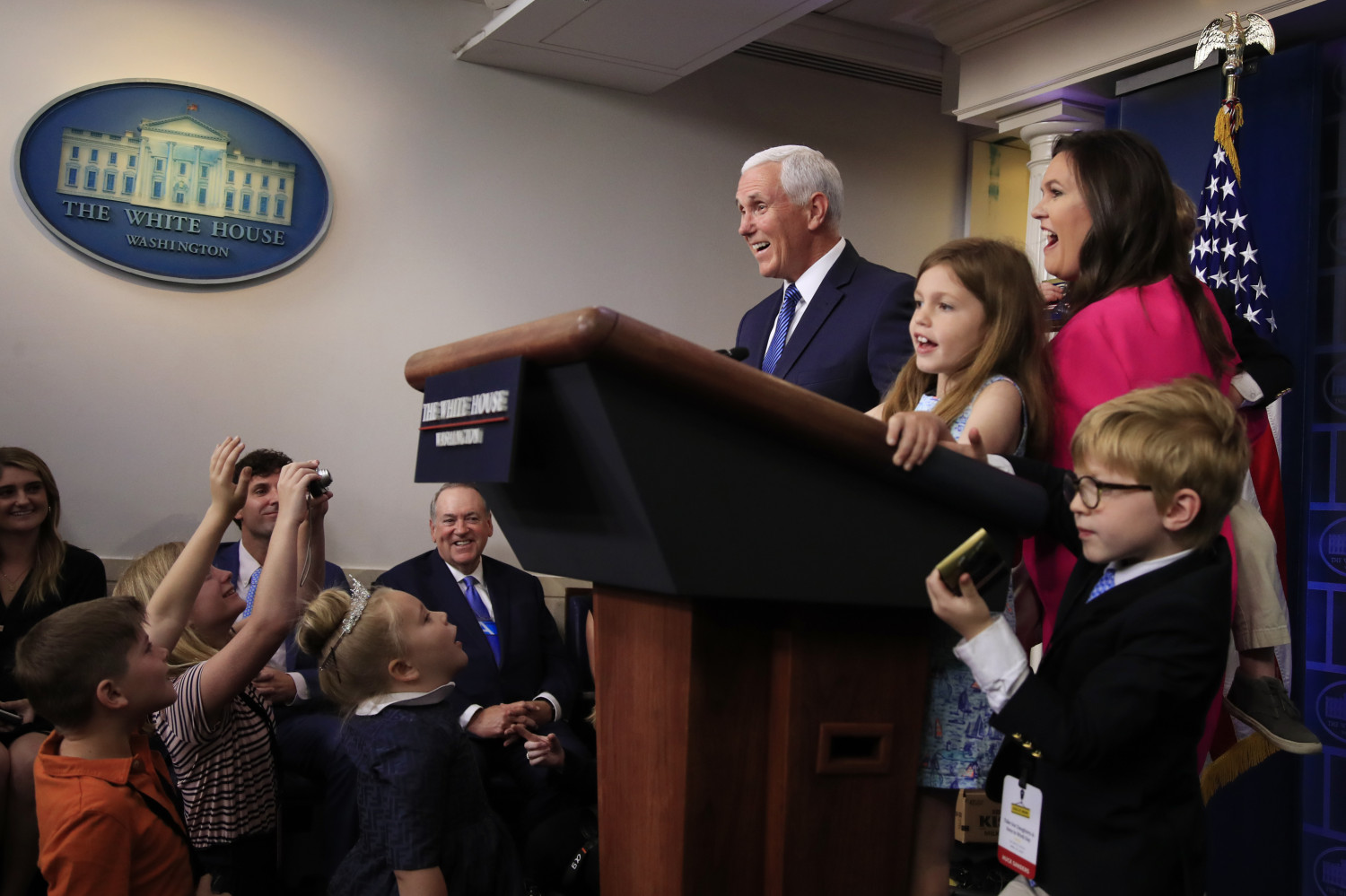 Sanders Holds 1st Press Briefing Since March 11, For Kids