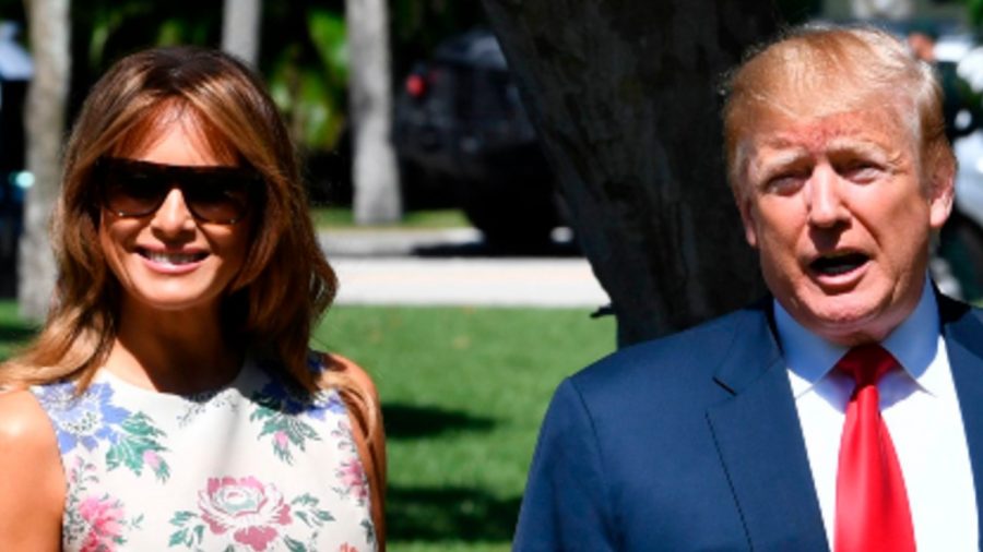 Melania Looks Ready for Easter in Pretty Sleeveless Floral Dress