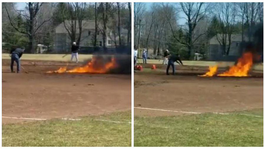 Video Shows Connecticut Baseball Field Being Doused in Gasoline, Set on Fire as Officials Blame ‘Poor Decision’