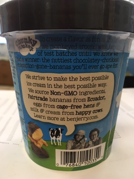 Ben & Jerry’s Chunky Monkey pints may contain undeclared tree nuts including almonds, Brazil nuts, and hazelnuts, Unilever, which owns the brand, said in a recall alert on April 15, 2019. (Unilever)
