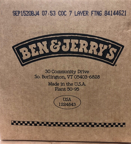 Ben & Jerry’s Coconut Seven Layer Bar bulk may contain undeclared tree nuts including almonds, Brazil nuts, and hazelnuts, Unilever, which owns the brand, said in a recall alert on April 15, 2019. (Unilever)