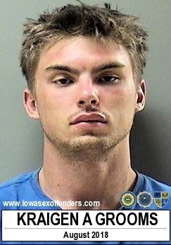 Kraigen Grooms in a picture on the Iowa Sex Offender Registry website dated August 2018. (Iowa Sex Offender Registry)