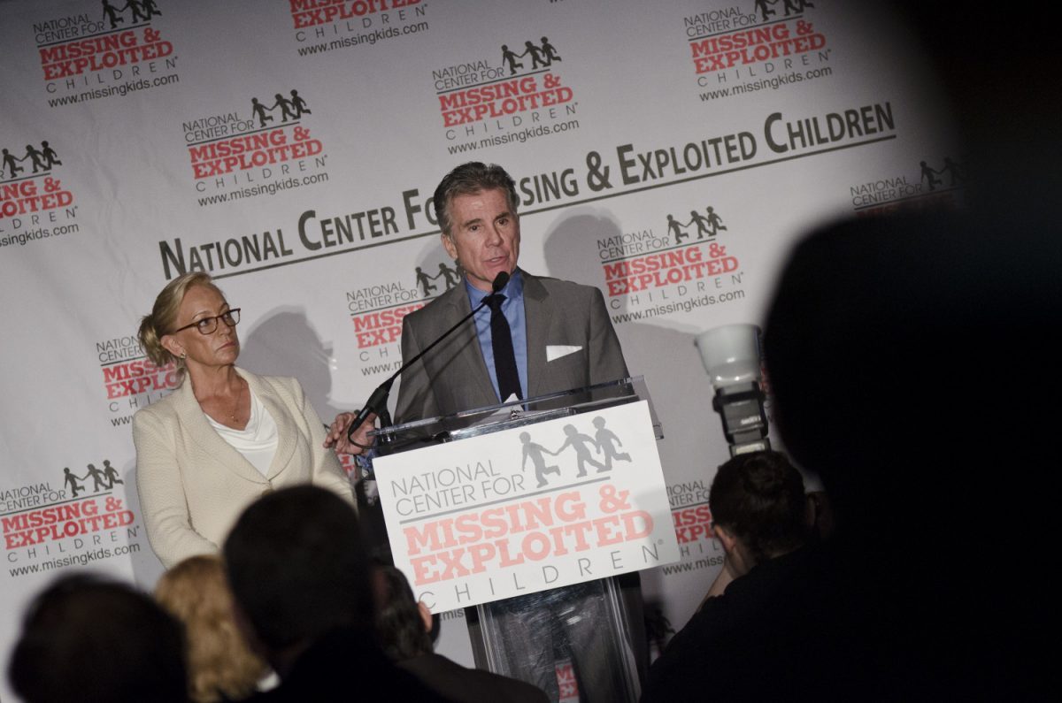 Reve Walsh and John Walsh speak during The National Center For Missing And Exploited Children at The Liaison Capitol Hill Hotel in Washington on May 18, 2011. (Kris Connor/Getty Images)