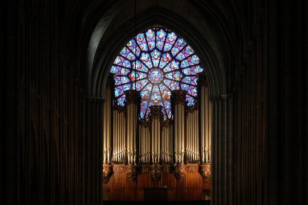 A picture of the organ of Notre-Dame de Paris Cathedral in Paris, on Feb. 1, 2004. (Stephane De Sakutin/AFP/Getty Images)