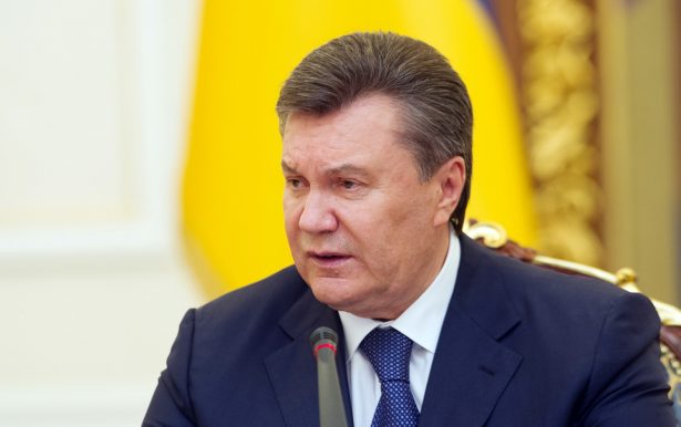 Ukrainian President Viktor Yanukovych delivers a speech in Kiev on Feb. 14, 2014. (Genya Savilov/AFP/Getty Images)