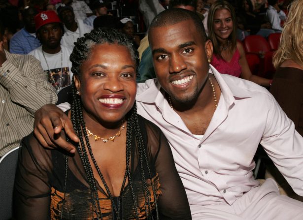 Kanye West and his mother attend the 2004 MTV Video Music Awards in Miami, Florida, on Aug. 29, 2004. (Frank Micelotta/Getty Images)