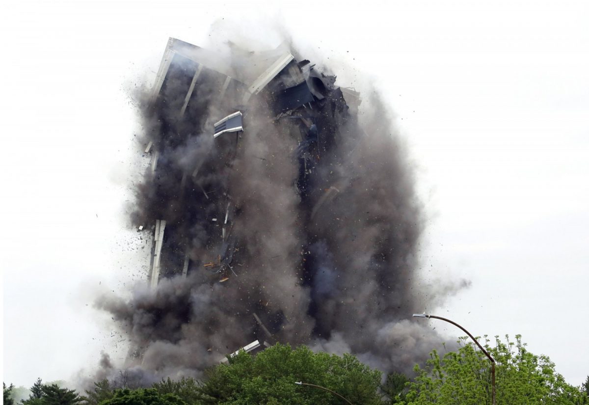 Martin Tower demolition 1